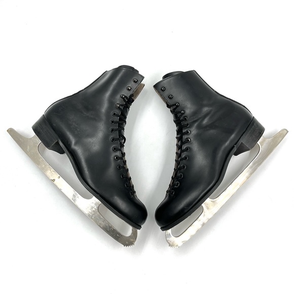 Riedell Other Riedell Black Leather Ice Skates Size 5 Poshmark